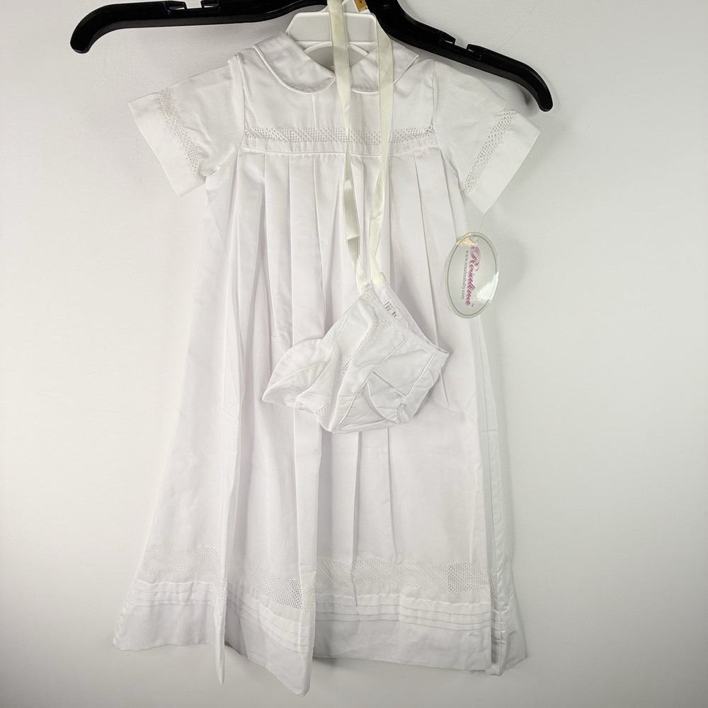 Rosalina Christening Gown With Cap White 3M NWT